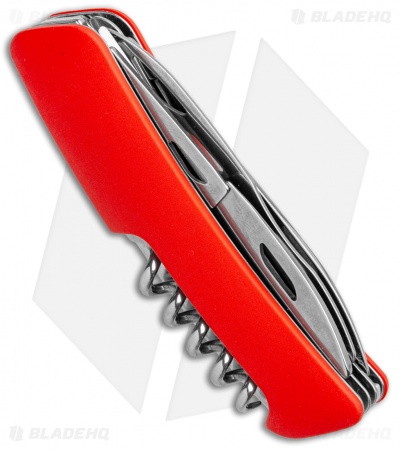 Swiza D07 Button Lock Swiss Pocket Knife Red (2.75" Satin) 