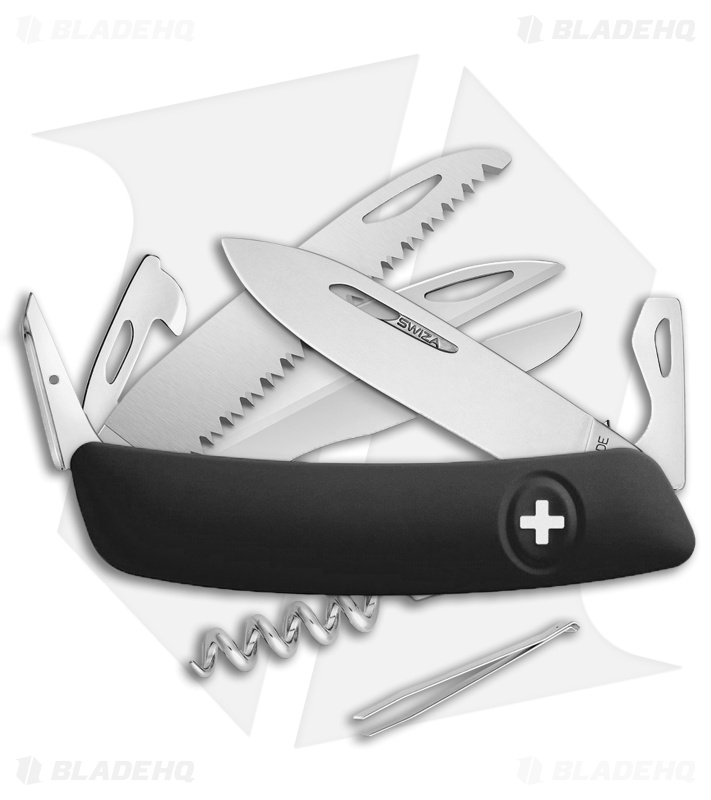 Swiza D09 Multi-Tool Swiss Pocket Knife Black Polymer (7-in-1)