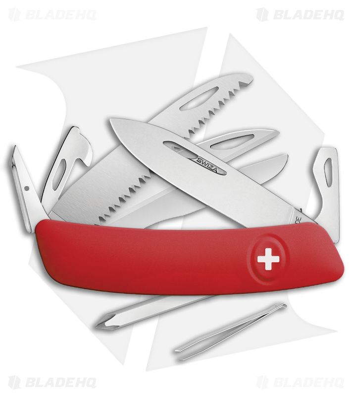 Swiza D10 Swiss Pocket Knife Red (3" Satin)