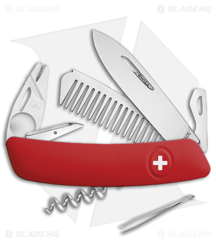 Swiza CO05TT Pet/Outdoor Swiss Pocket Knife Red (3" Satin)