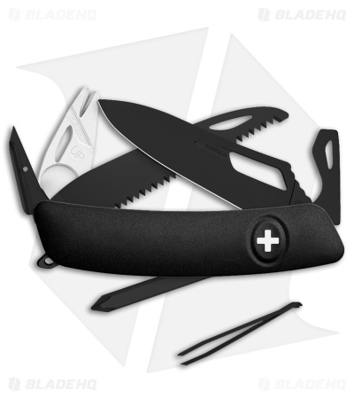 Swiza SH06 Tick Tool Swiss Single Hand Knife Black - Blade HQ
