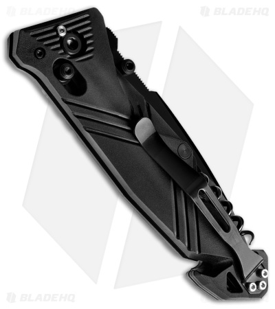 TB Outdoor CAC  Vengeur Bar Lock Knife w/ Breaker Black (3.7" Black Serr) 