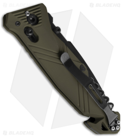 TB Outdoor CAC  Vengeur Bar Lock Knife w/ Breaker OD Green (3.7" Black ) 