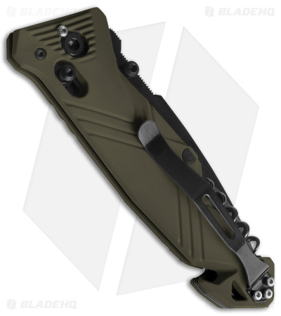 TB Outdoor CAC  Vengeur Bar Lock Knife w/ Breaker OD Polymer (3.7" Black Serr) 