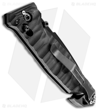 TB Outdoor CAC S200 Utility Bar Lock Knife Black Polymer (3.7" Black Serr) 