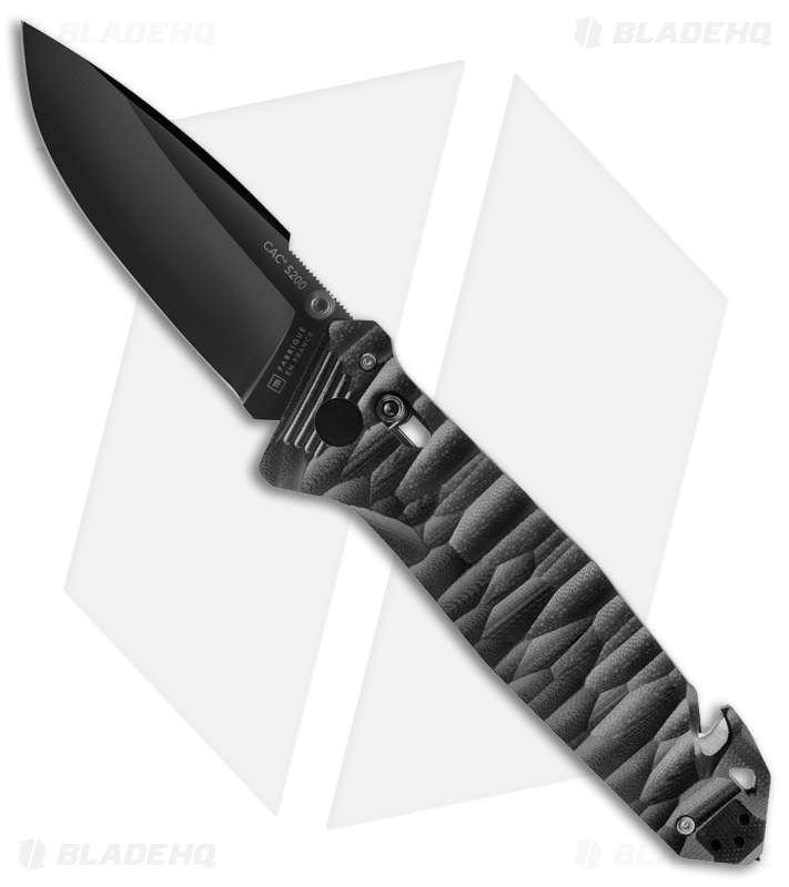 TB Outdoor CAC S200 Knife Black G-10 (3.7
