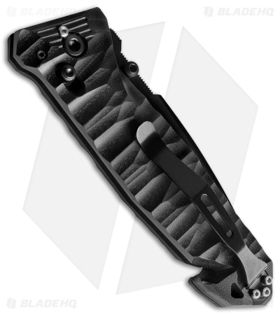 TB Outdoor CAC S200 Bar Lock Knife W/ Breaker Black Polymer (3.7" Black Serr) 