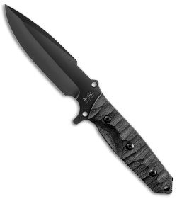 TB Outdoor Maraudeur Fixed Blade Knife w/  Glass Breaker Black G-10 (4.5" Black)