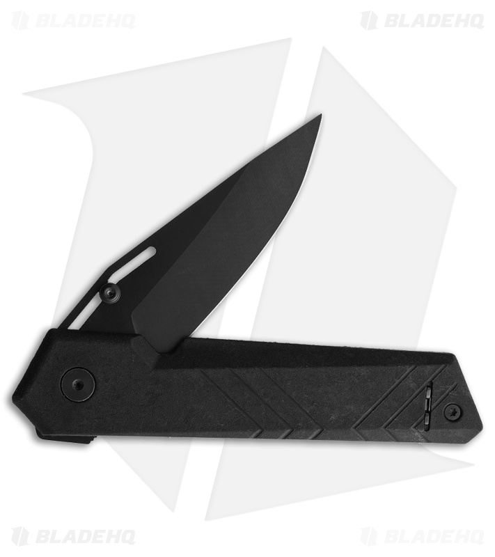 TB Outdoor Unboxer Black Folding Knife - Black Plain