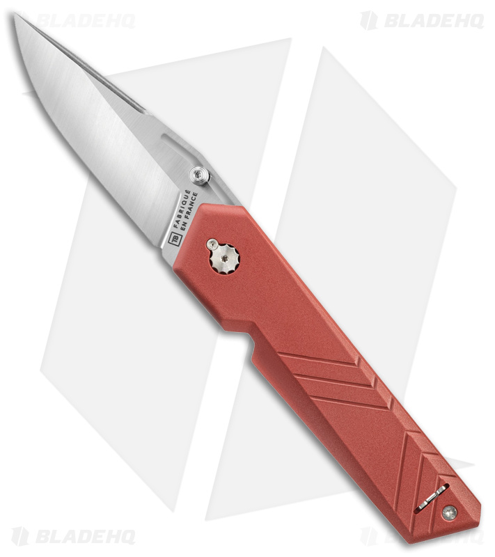 TB Outdoor Unboxer Red Folding Knife - Satin Plain