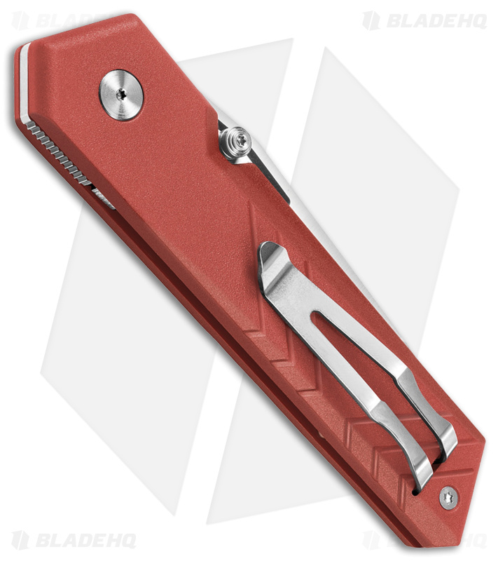 TB Outdoor Unboxer Red Folding Knife - Satin Plain