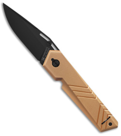 TB Outdoor Unboxer EDC Folding Knife Tan (3.10" Black)