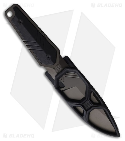 TB Outdoor Impact 127 Fixed Blade Knife Black SS + G-10 (3" PVD 1.4528)