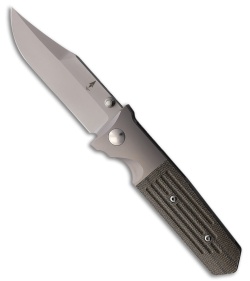 Terrain 365 STS-ATB Terravantium Frame Lock Knife OD Green Micarta/Ti (3.5"BB)