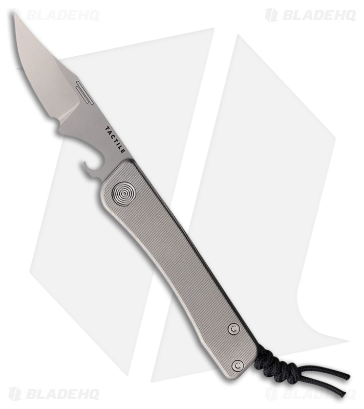 Tactile Knife Company Bexar Slipjoint w/ Bottle Open Gray Ti  (2.8 Stonewash)