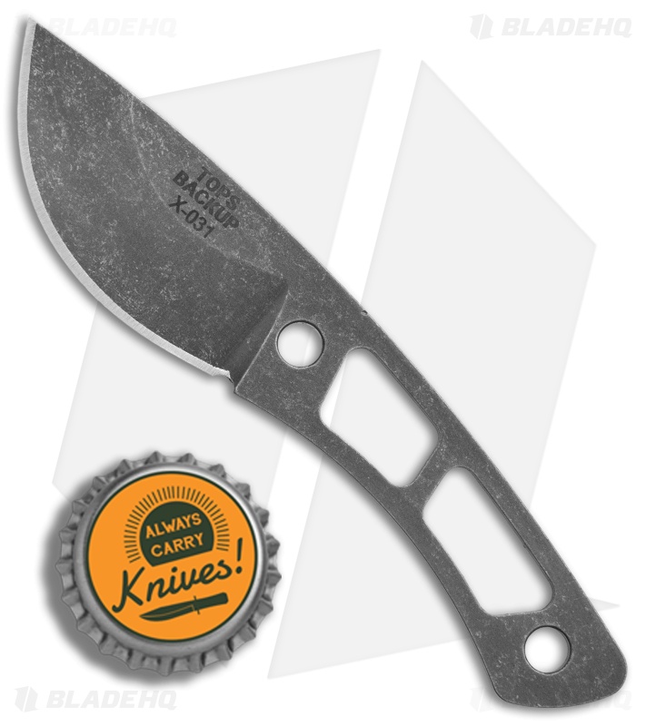 TOPS Knives Backup Fixed Blade Neck Knife (2.1" Acid Rain) TBKP-01