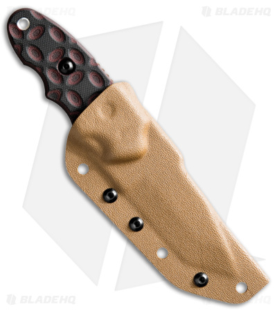 TOPS Knives C.A.T. S-Series Fixed Blade Knife Black/Red G-10 (3.25" Tan)