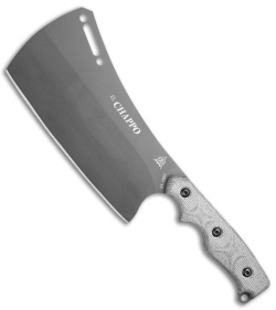 TOPS El Chappo Cleaver Fixed Blade Knife Sniper Gray (6" Acid Rain)