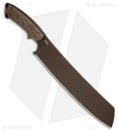 TOPS Knives El Chete Fixed Blade Chopper Knife Tan Canvas Micarta (12" Bronze)