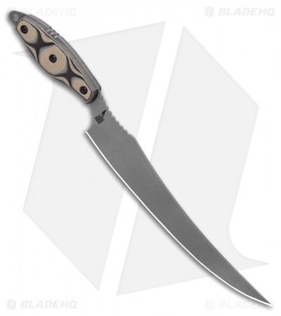 TOPS Knives Filet Knife Tan/Black G-10 (8" Stonewash)
