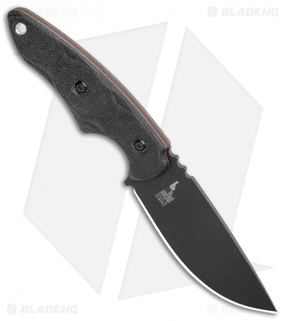 TOPS Knives 3 Pointer Fixed Blade Knife Black Canvas Micarta (3.13" Black) 