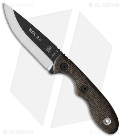 TOPS Mini Scandi Currin 1776 Limited Edition Neck Knife Green Micarta (3" Black)