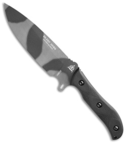 TOPS Knives Silent Hero Fixed Blade Knife Smooth Black Micarta (6.5" Black Camo)