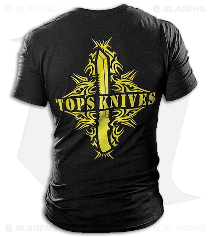 TOPS T-Shirt Yellow Tribal Art