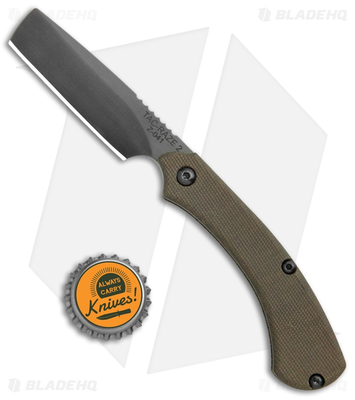 TOPS Knives Tac-Raze 2 Folding Knife Green Micarta (3.13" Gray)