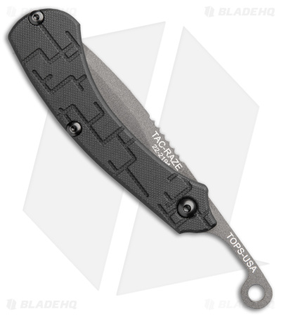 TOPS Tac-Raze Friction Folder Black G-10 (3" Gray Tungsten)