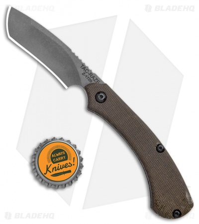 TOPS Knives Tac-Raze 4 Folding Knife Green Micarta (3.25" Gray) TRAZ-04