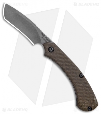 TOPS Knives Tac-Raze 4 Folding Knife Green Micarta (3.25" Gray) TRAZ-04