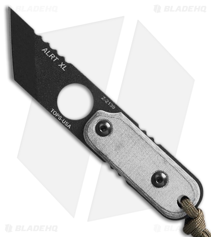 TOPS Knives ALRTXL-03 Fixed Blade Knife Black Micarta (2.75" Black)