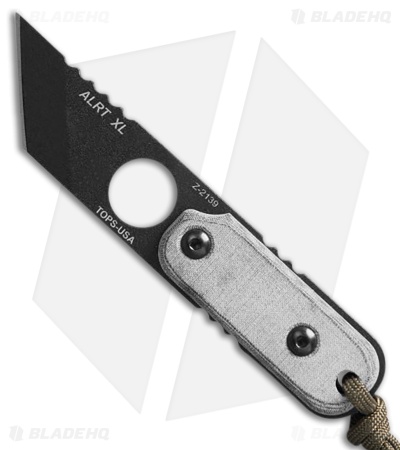 TOPS Knives ALRTXL-03 Fixed Blade Knife Black Micarta (2.75" Black)