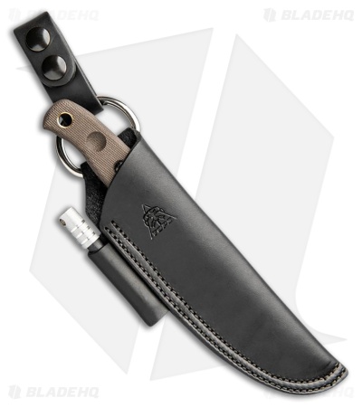 TOPS Knives Baja 4.5 Fixed Blade Knife Green Micarta (4.9" Tungsten Cerakote)