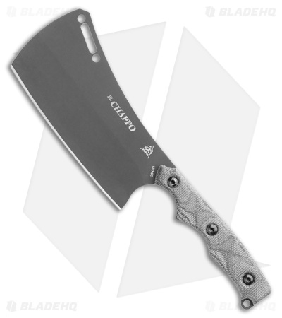TOPS Knives El Chappo Mini Fixed Blade Knife Black Micarta (3.4" Sniper Gray)