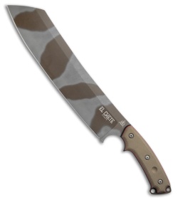 TOPS Knives El Chete Fixed BladeTan Canvas Micarta (12" Midnight Camo Bronze)