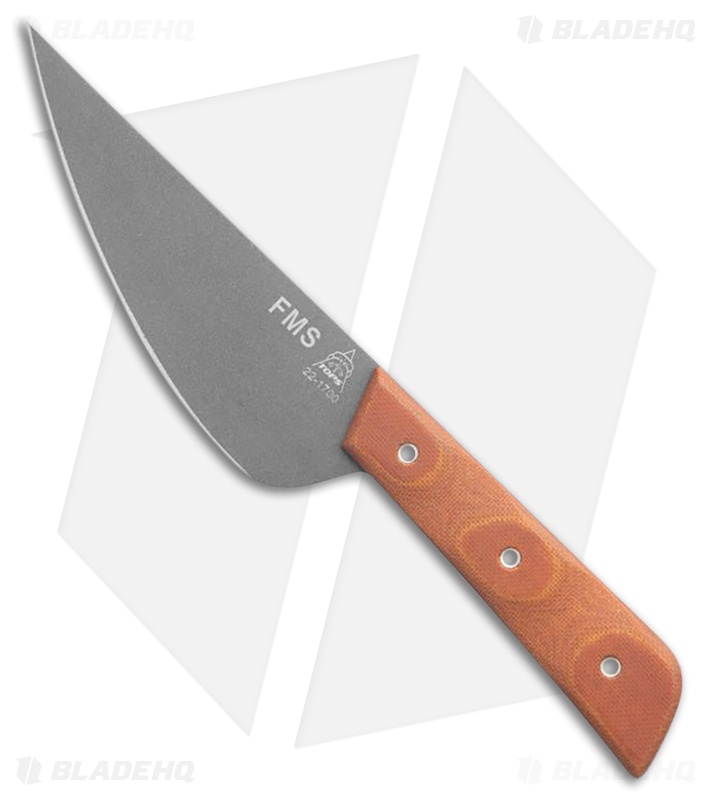 TOPS Knives Frog Market Special Fixed Blade Knife Tan Micarta (4.9" Cerakote)
