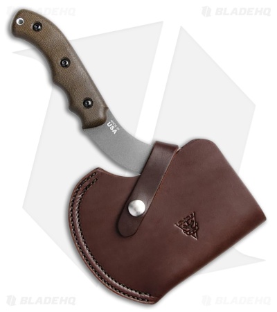 TOPS Grandpa's AX 11" Hatchet/Axe Green Micarta (Tungsten Cerakote)
