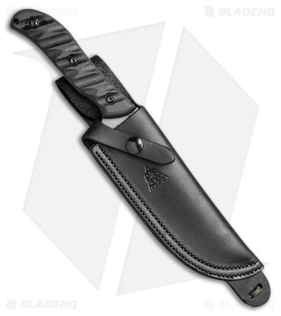 TOPS Knives Silent Hero Fixed Blade Knife Black Tread Micarta (6.5" Gray)