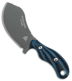 TOPS Quick Skin Fixed Blade Knife Black/Blue (3.5" Tungsten Cerakote)