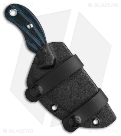 TOPS Quick Skin Fixed Blade Knife Black/Blue (3.5" Tungsten Cerakote)