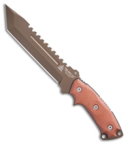 TOPS Steel Eagle Delta Class Fixed Blade Knife Black/Tan Micarta (7.6" Bronze)
