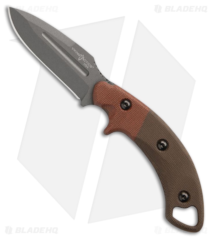 TOPS Knives Viking Tactics Crusader Knife Green/Tan Micarta Cerakote