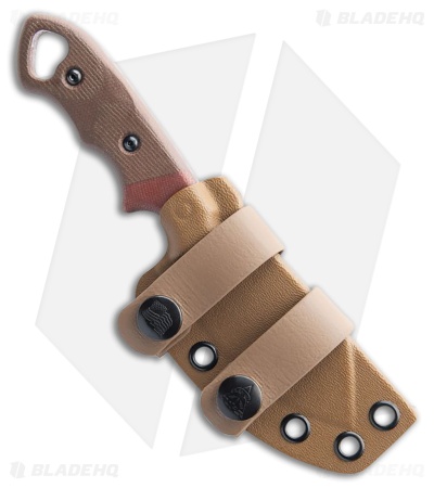 TOPS Viking Tactics Patriot Fixed Blade Knife Green/Tan Micarta (3" Cerakote)