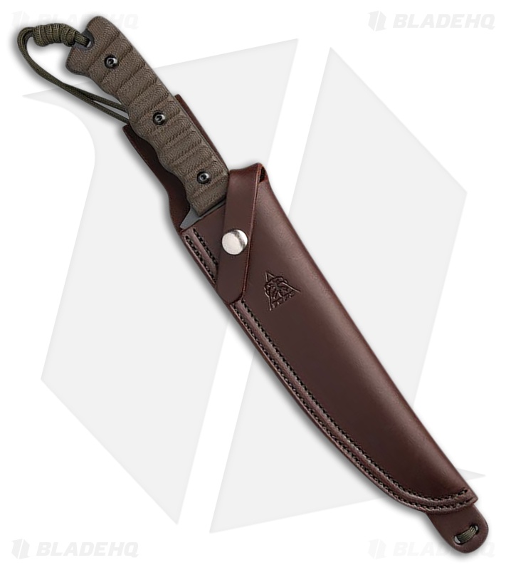 TOPS Knives Wild Pig Hunter Fixed Blade Knife OD Green (8" Sniper Gray) 