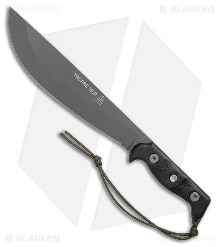TOPS Yacare 10.0 Machete Black Micarta Tungsten Cerakote