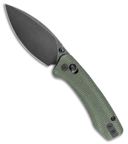 Trivisa Knives Koala Crossbar Lock Knife Green Micarta (2.6" Black SW)