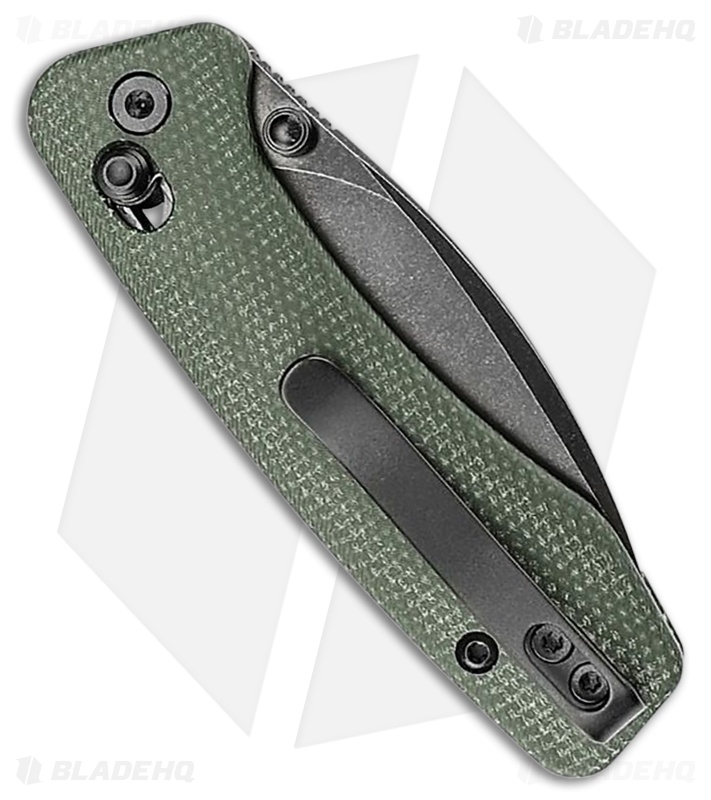 Trivisa Knives Koala Crossbar Lock Knife Green Micarta (2.6" Black SW)