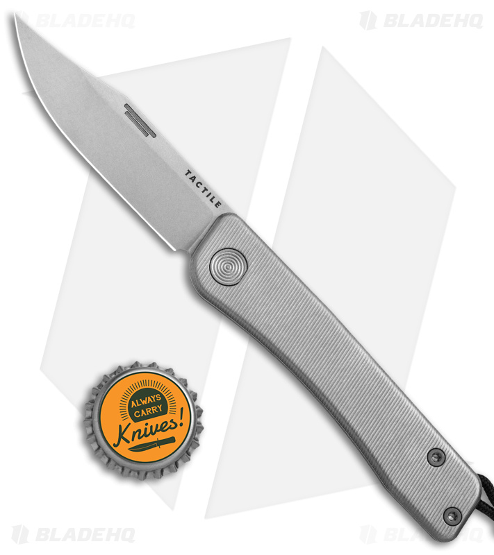 Tactile Knife Co. Bexar Slip Joint Knife Titanium (2.8" Stonewash MagnaCut)